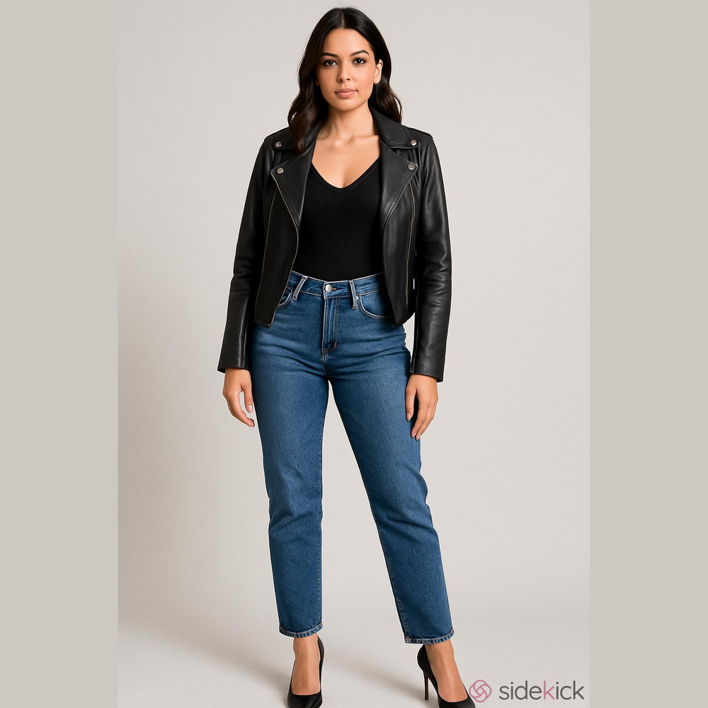 Bardot Black Ribbed V Neck Long‎ Sleeve Bodysuit Women's Size Medium